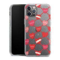 Silikon Glitter Case transparent-silber