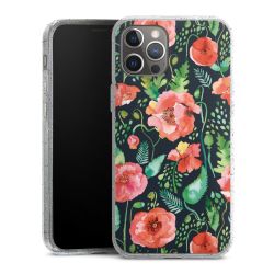 Silikon Glitter Case transparent-silber