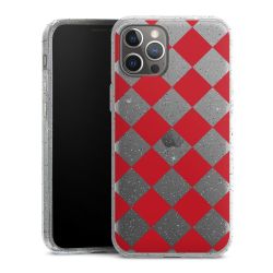 Silikon Glitter Case transparent-silber