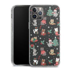 Silikon Glitter Case transparent-silber