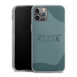 Silikon Glitter Case transparent-silber