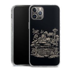 Silikon Glitter Case transparent-silber