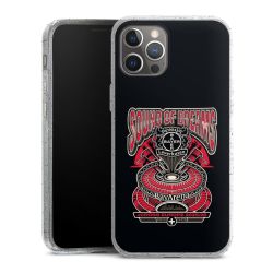 Silikon Glitter Case transparent-silber