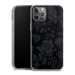 Silikon Glitter Case transparent-silber