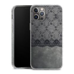 Silikon Glitter Case transparent-silber