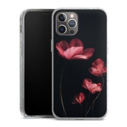 Silikon Glitter Case transparent-silber