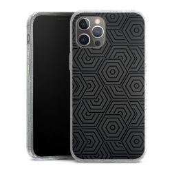 Silikon Glitter Case transparent-silber