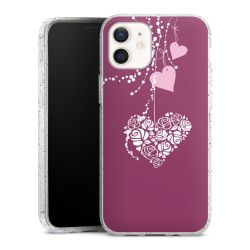 Silicone Glitter Case silver glitter