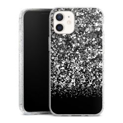 Silicone Glitter Case silver glitter