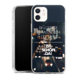 Silikon Glitter Case transparent-silber