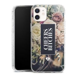 Silikon Glitter Case transparent-silber