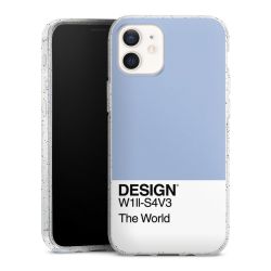 Silikon Glitter Case transparent-silber