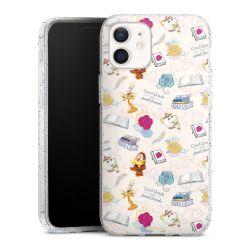 Silikon Glitter Case transparent-silber