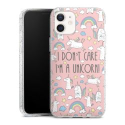 Silicone Glitter Case silver glitter