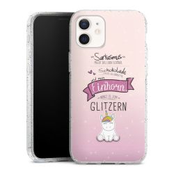 Silikon Glitter Case transparent-silber