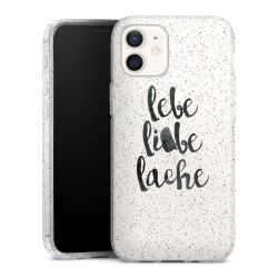 Silikon Glitter Case transparent-silber