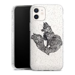 Silicone Glitter Case silver glitter