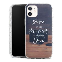 Silikon Glitter Case transparent-silber