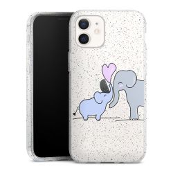 Silicone Glitter Case silver glitter