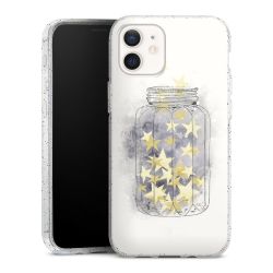 Silicone Glitter Case silver glitter