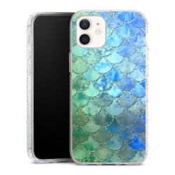 Silicone Glitter Case silver glitter