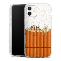 Silikon Glitter Case transparent-silber