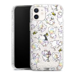 Silikon Glitter Case transparent-silber