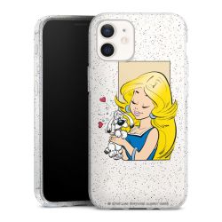 Silikon Glitter Case transparent-silber