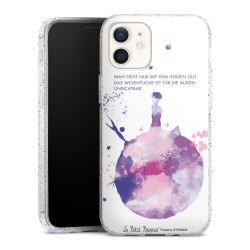 Silikon Glitter Case transparent-silber