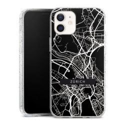 Silikon Glitter Case transparent-silber