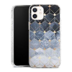 Silikon Glitter Case transparent-silber