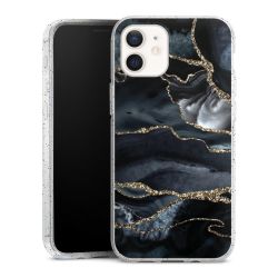 Silikon Glitter Case transparent-silber