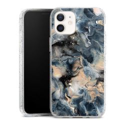 Silikon Glitter Case transparent-silber