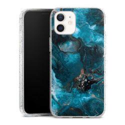 Silikon Glitter Case transparent-silber