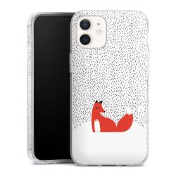 Silicone Glitter Case silver glitter