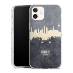 Silikon Glitter Case transparent-silber