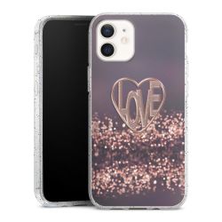 Silicone Glitter Case silver glitter