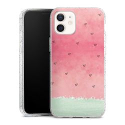 Silicone Glitter Case silver glitter