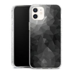 Silicone Glitter Case silver glitter