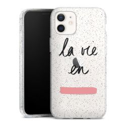 Silicone Glitter Case silver glitter