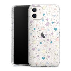 Silicone Glitter Case silver glitter