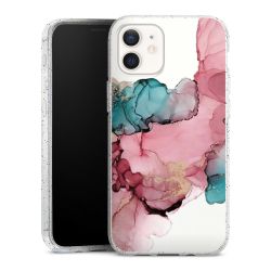 Silikon Glitter Case transparent-silber