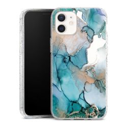 Silikon Glitter Case transparent-silber