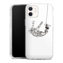 Silikon Glitter Case transparent-silber