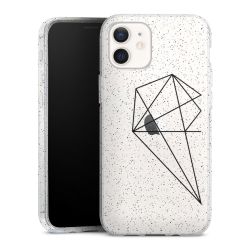 Silicone Glitter Case silver glitter