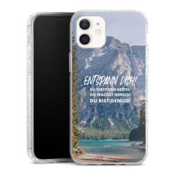 Silikon Glitter Case transparent-silber