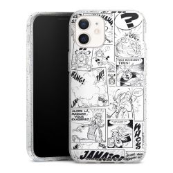 Silikon Glitter Case transparent-silber