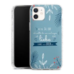 Silikon Glitter Case transparent-silber