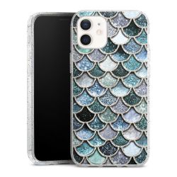 Silicone Glitter Case silver glitter