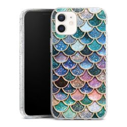 Silicone Glitter Case silver glitter